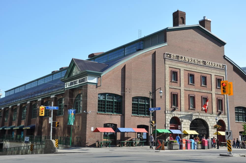 De buitenkant van Lawrence Market